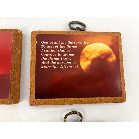 Lot of 6 Paula's Impressions Wall Hanging Plaque Wood Print Paper Vintage 1970s - Picture 5 of 14